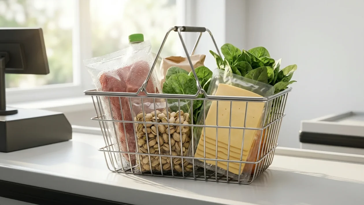 Kontrola potravin v českém supermarketu Albert a Lidl.