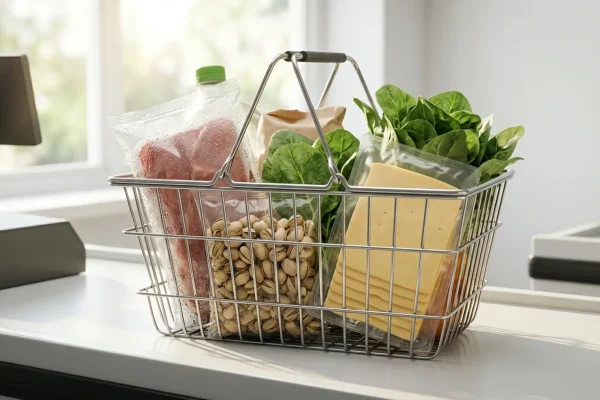 Kontrola potravin v českém supermarketu Albert a Lidl.